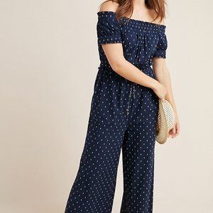 Anthropologie Off-The-Shoulder Jumpsuit